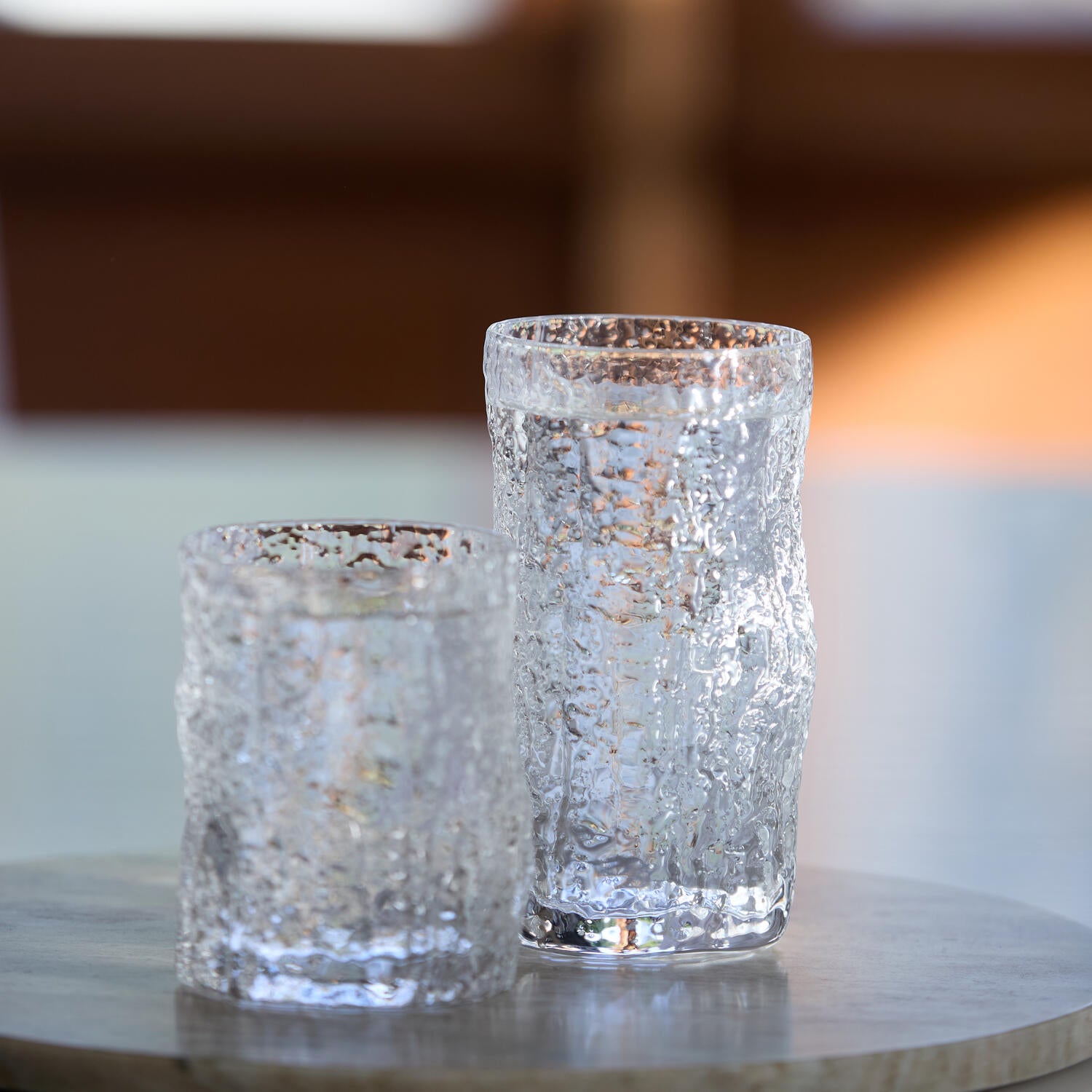 Tumbler Organic Shape vandglas, høj - Clear